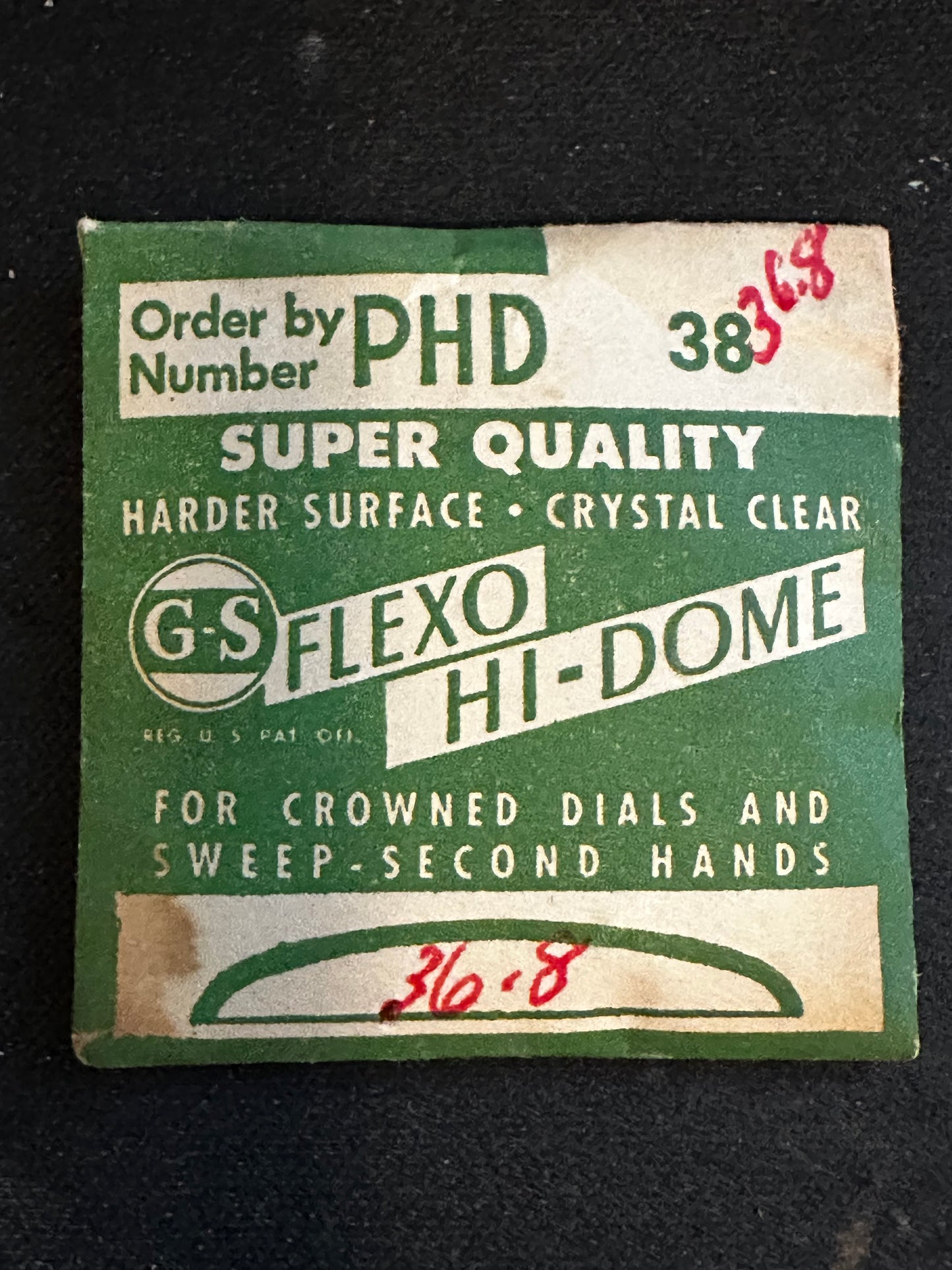 GS Flexo Round HI-DOME Crystal PHD 38 - 36.8 mm - New