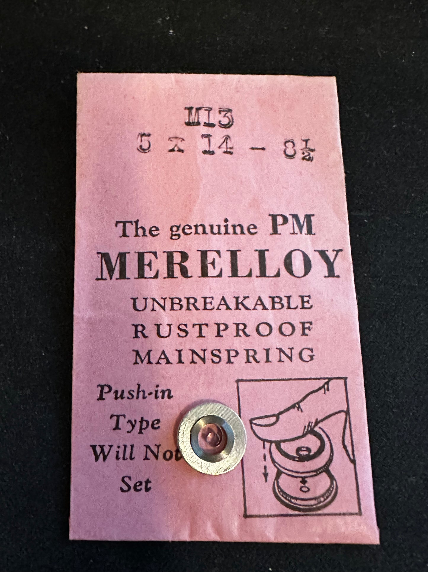 PM Merelloy Mainspring M13 for Hamilton grade 750, 751 - Alloy
