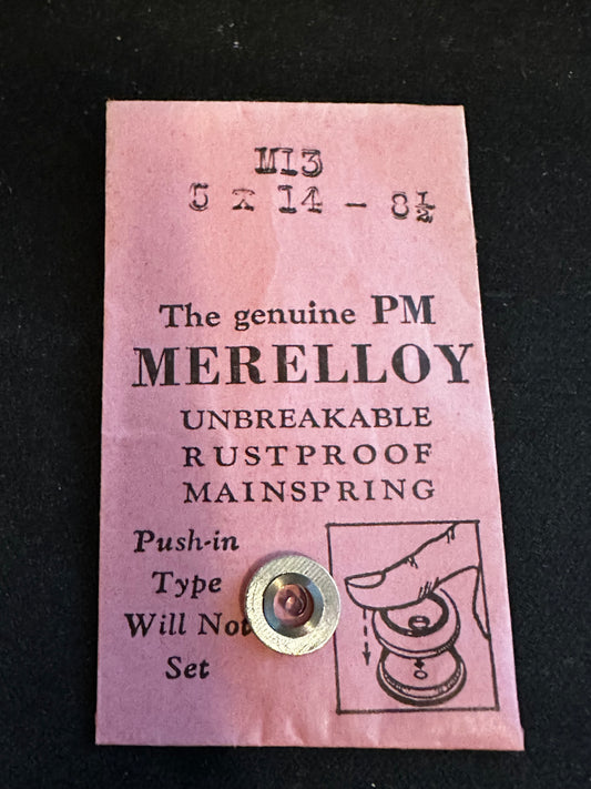 PM Merelloy Mainspring M13 for Hamilton grade 750, 751 - Alloy