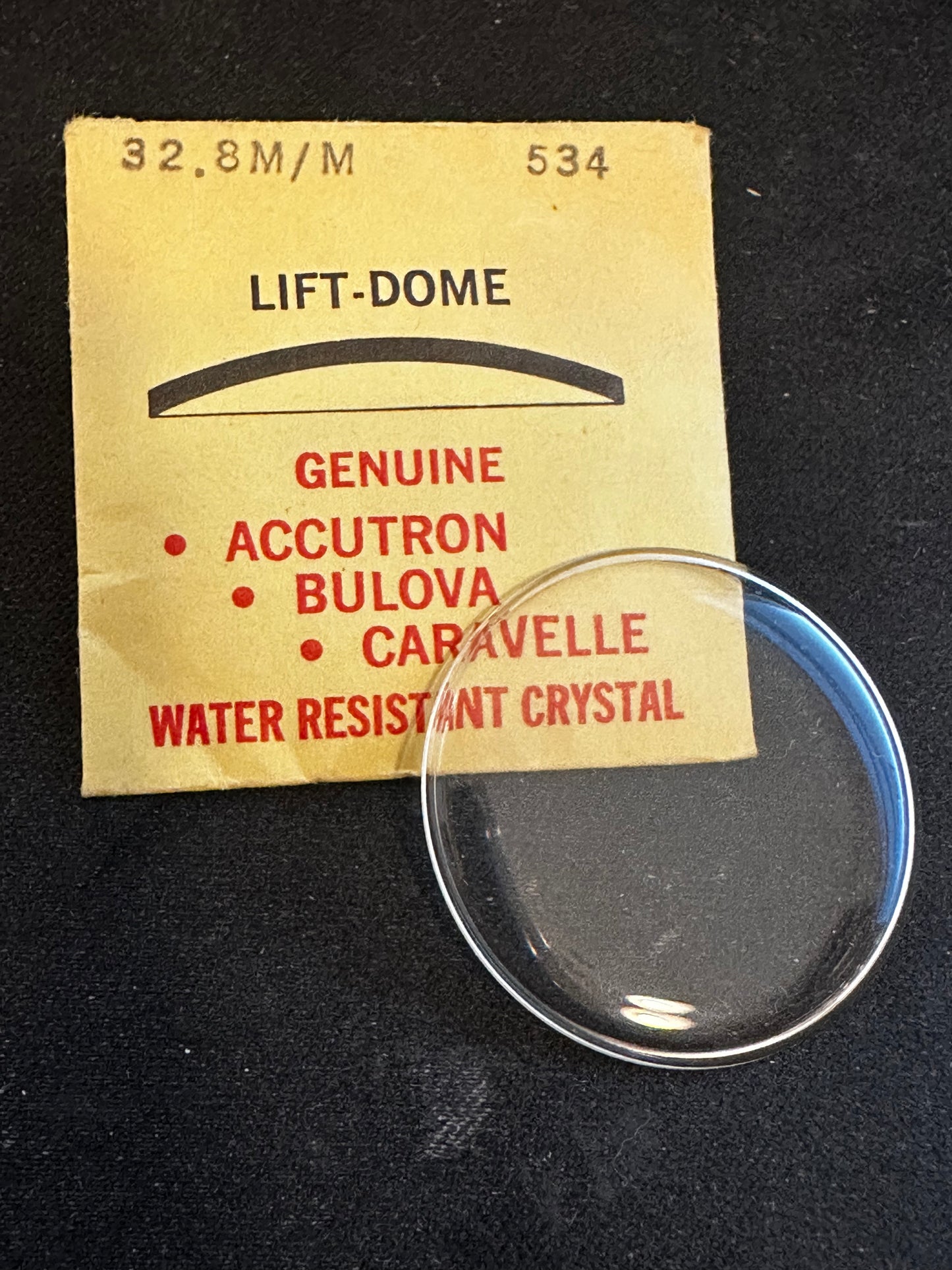 Bulova Factory Lift Dome Wrist Watch Crystal 32.8mm - New
