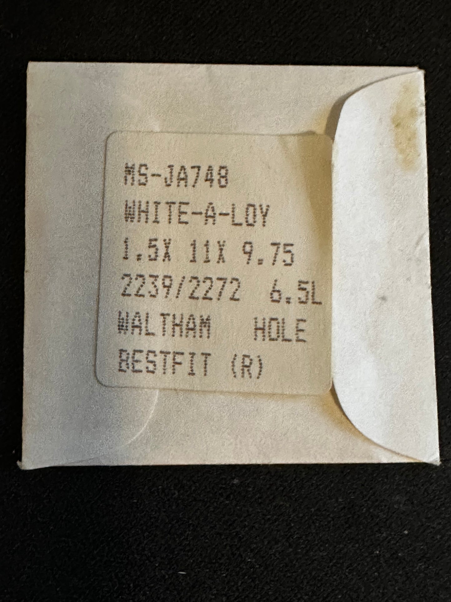 BESTFIT Mainspring JA748 for Waltham 6½L movements No. 2239 / 2272 - Alloy