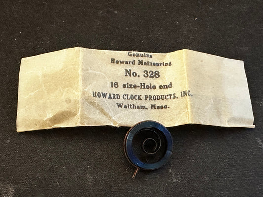 Howard Factory Mainspring for Howard 16s No. 328 - Steel