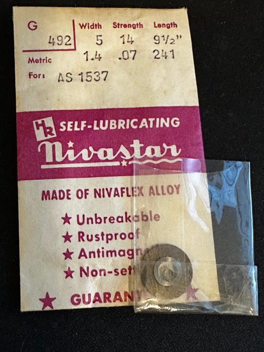 HR Nivstar Mainspring G492 for AS caliber 1537 - Alloy