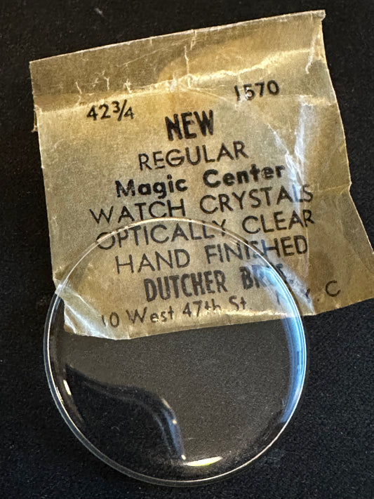 Dutcher Bros 42¾ Pocket Watch Crystal 39.88mm (1.570") - New