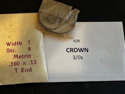 Steel Mainspring for CROWN (N. Y. Standard) 3/0s No. 1323