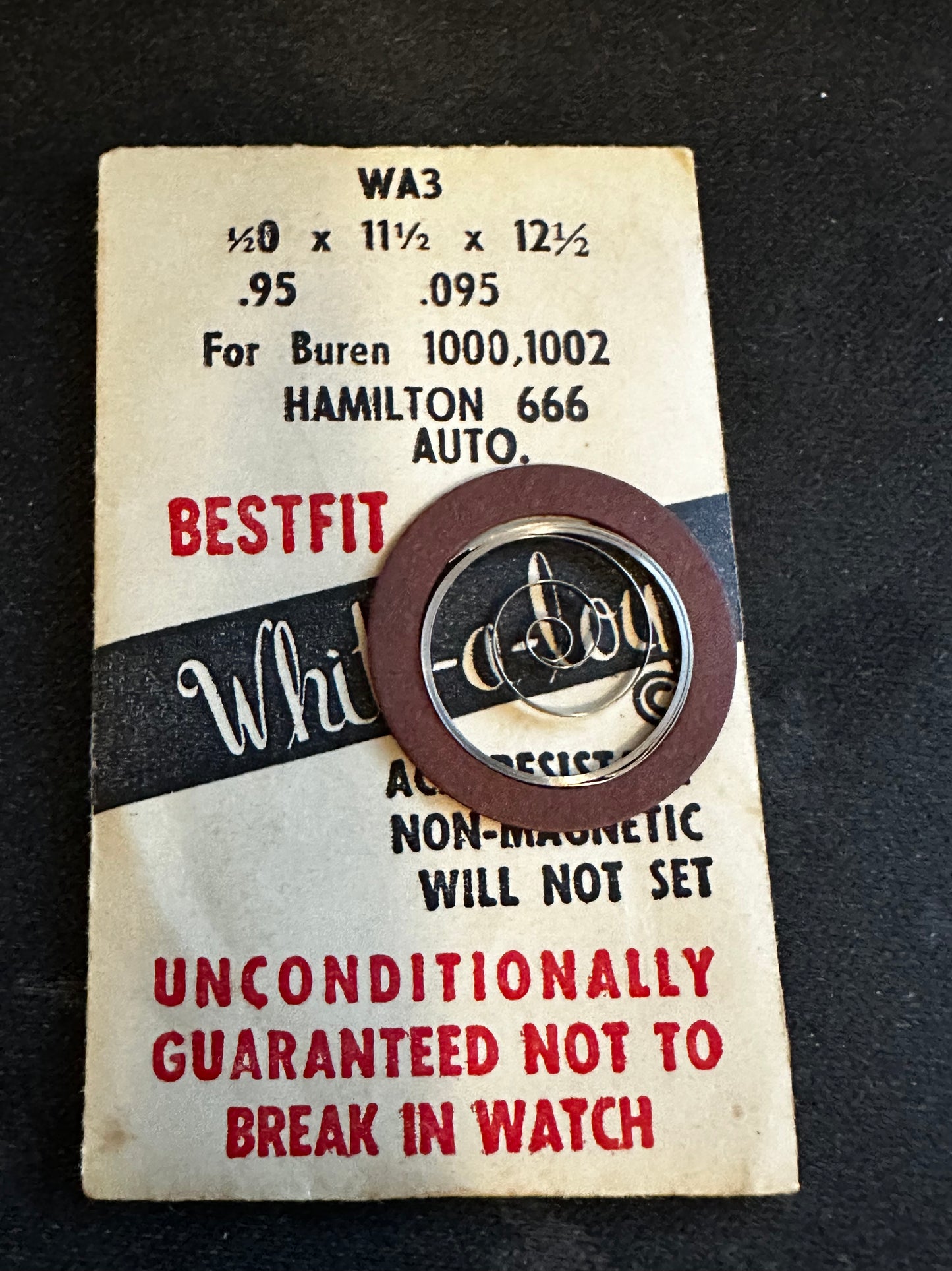 BESTFIT Mainspring WA3 for Buren 1000, 1002, Hamilton 666 Automatic - Alloy