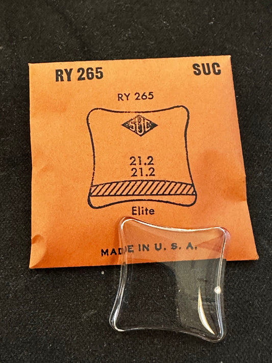 SUC Rocket Crystal RY 265 for ELITE butterfly shape mens case - 21.2 x 21.2mm - New