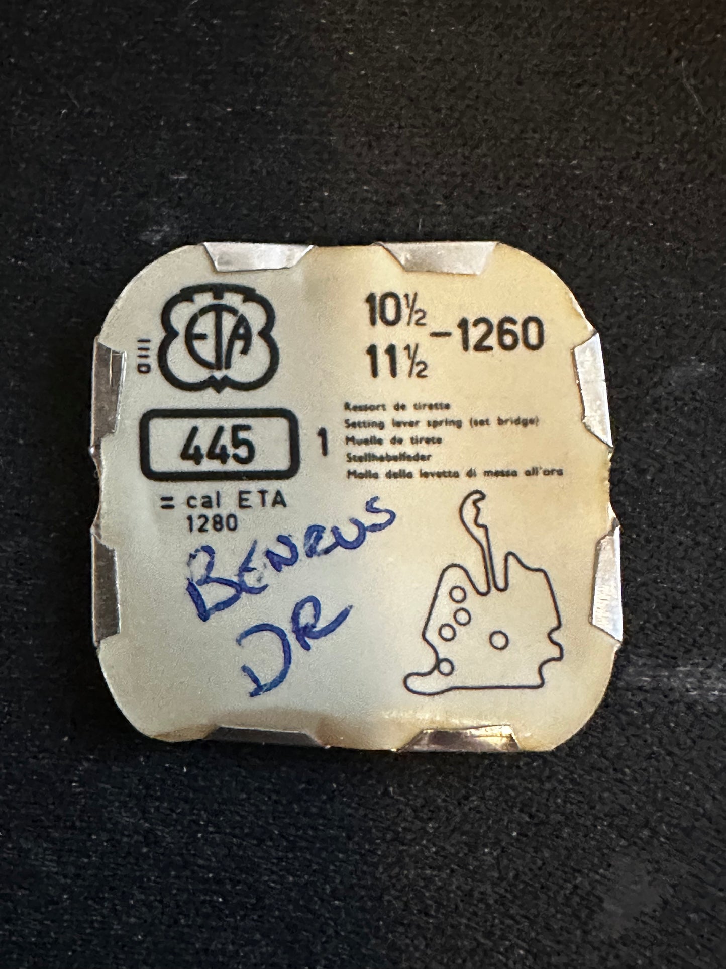 Set Bridge #445 for ETA caliber 1260, 10½ Ligne movements - new