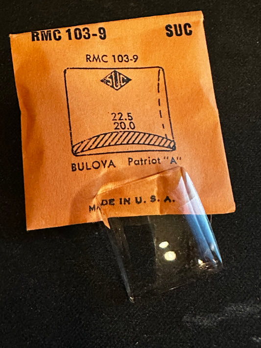 SUC Rocket Crystal RMC 103-9 for BULOVA Patriot A - 22.5 x 20.0mm - New