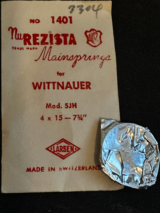 NuRezista Security Mainspring #1401 for Wittnauer caliber 5JH - Steel