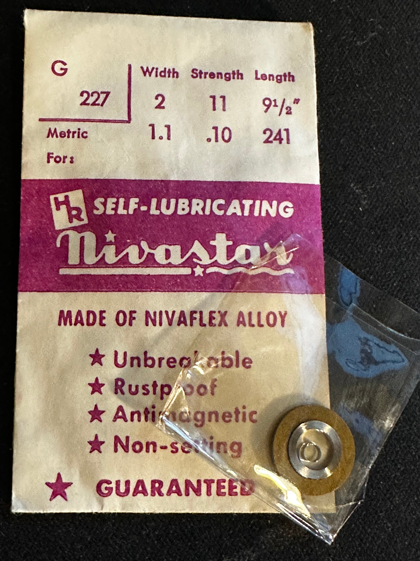 HR Nivastar Unbreakable Mainspring G227 for Langendorf caliber 2 - Alloy