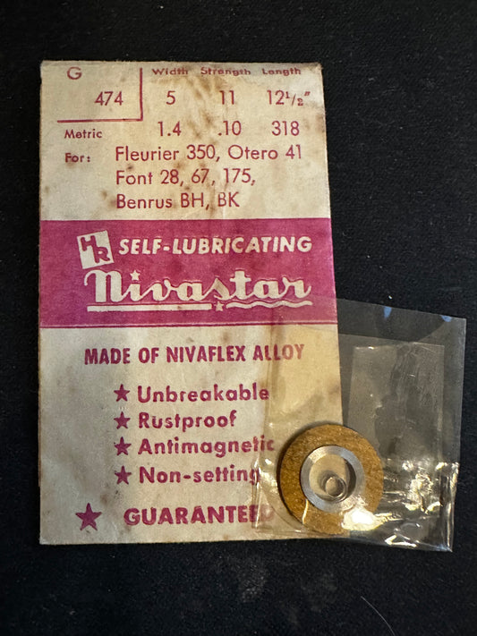 HR Nivastar Mainspring G474 for Otero 41, Fleurier 350, Font 28, 67, 175 - Alloy