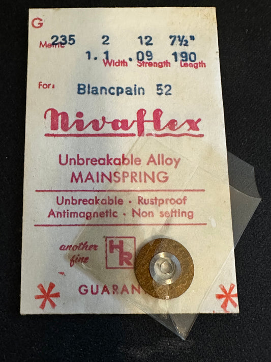HR Nivaflex Mainspring G235 for Blancpain caliber 52 - Alloy