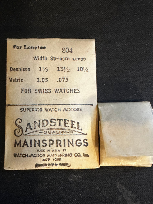 Sandsteel Mainspring #804 for Longines caliber 8.28 - Steel