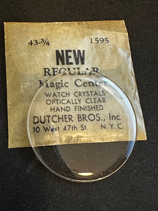 Dutcher Bros 43¾ Pocket Watch Crystal 40.5mm (1.595") - New