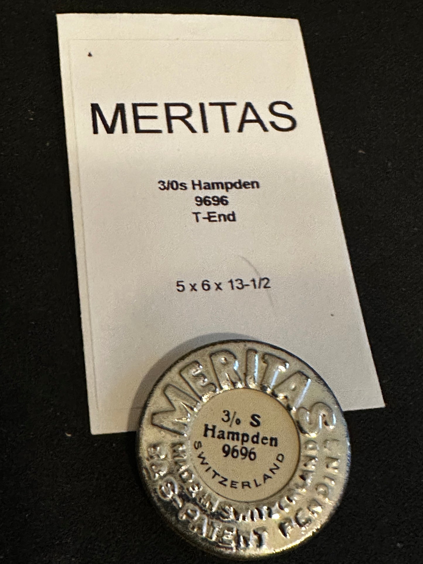 MERITAS Mainspring for 3/0s Hampden No. 9696 - Steel