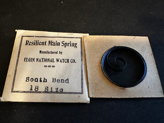 South Bend 18s Mainspring No. 9525 Made by Elgin - Steel