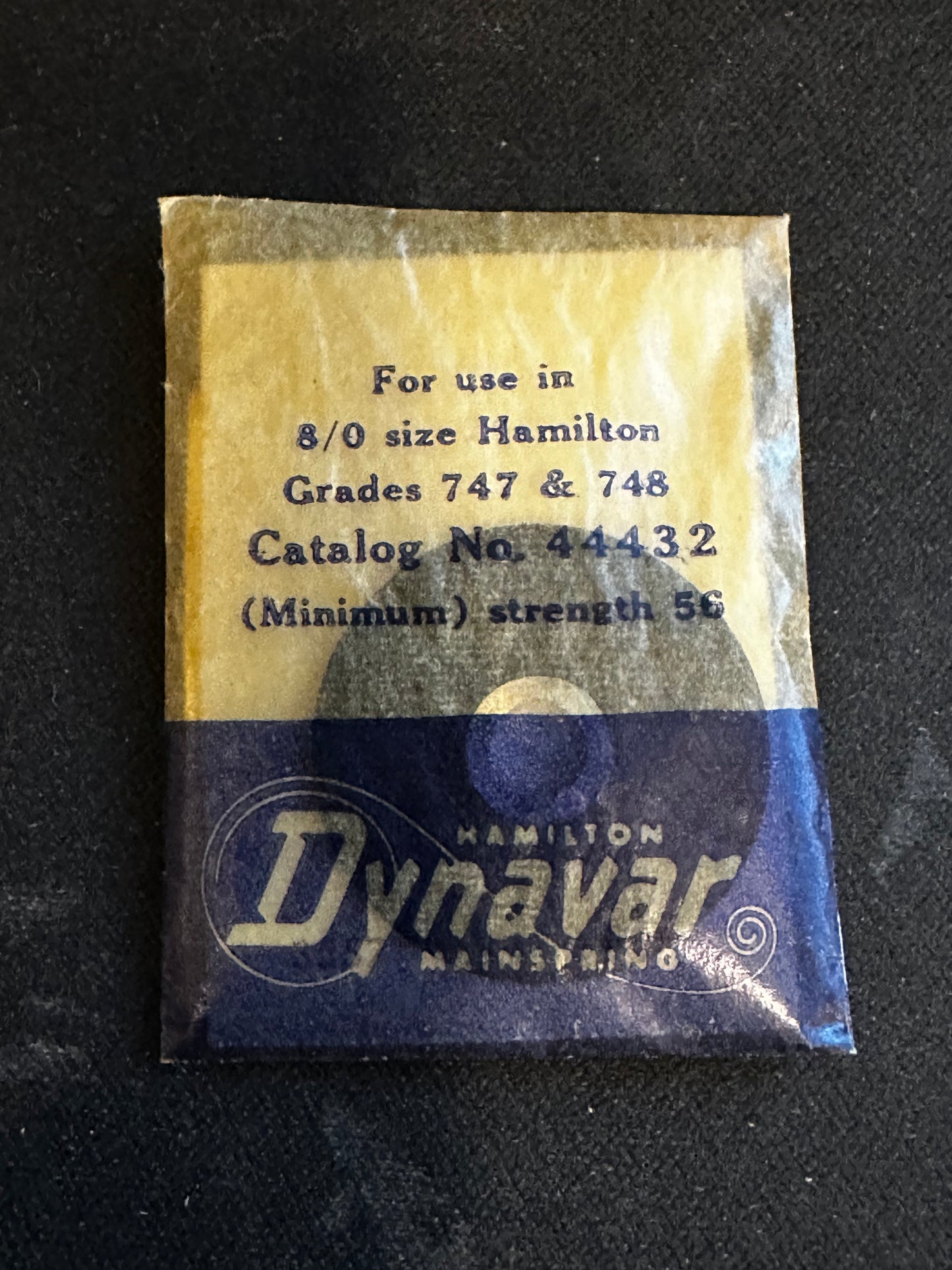 Hamilton Dynavar 8/0s Factory Mainspring No. 44432 - Alloy