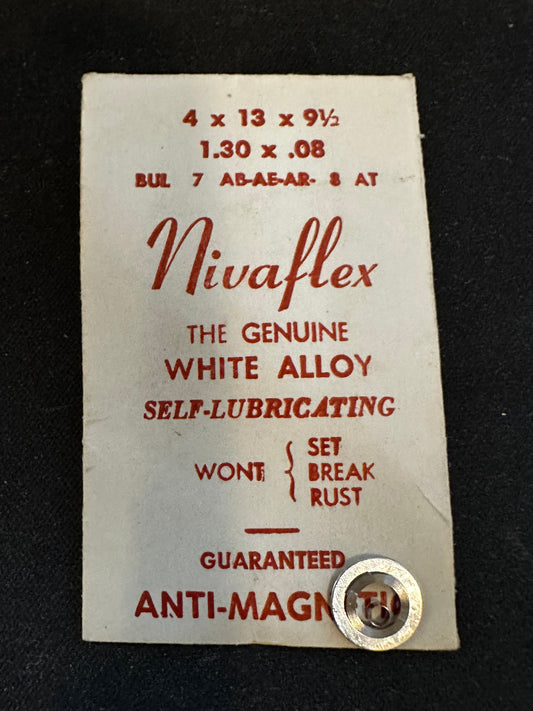 Nivaflex Unbreakable Mainspring for Bulova caliber 7AB, 7AE, 7AR, 8AT - Alloy