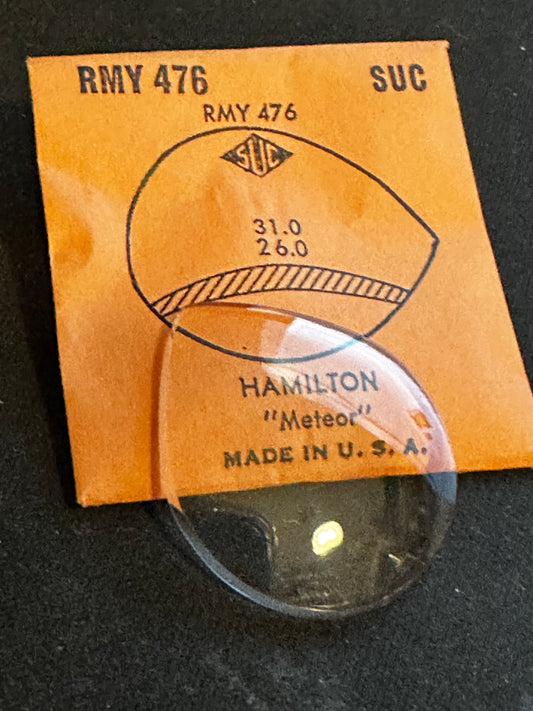 SUC Rocket Fancy Crystal RMY 476 for HAMILTON Meteor - 31.0 x 26.0mm - New