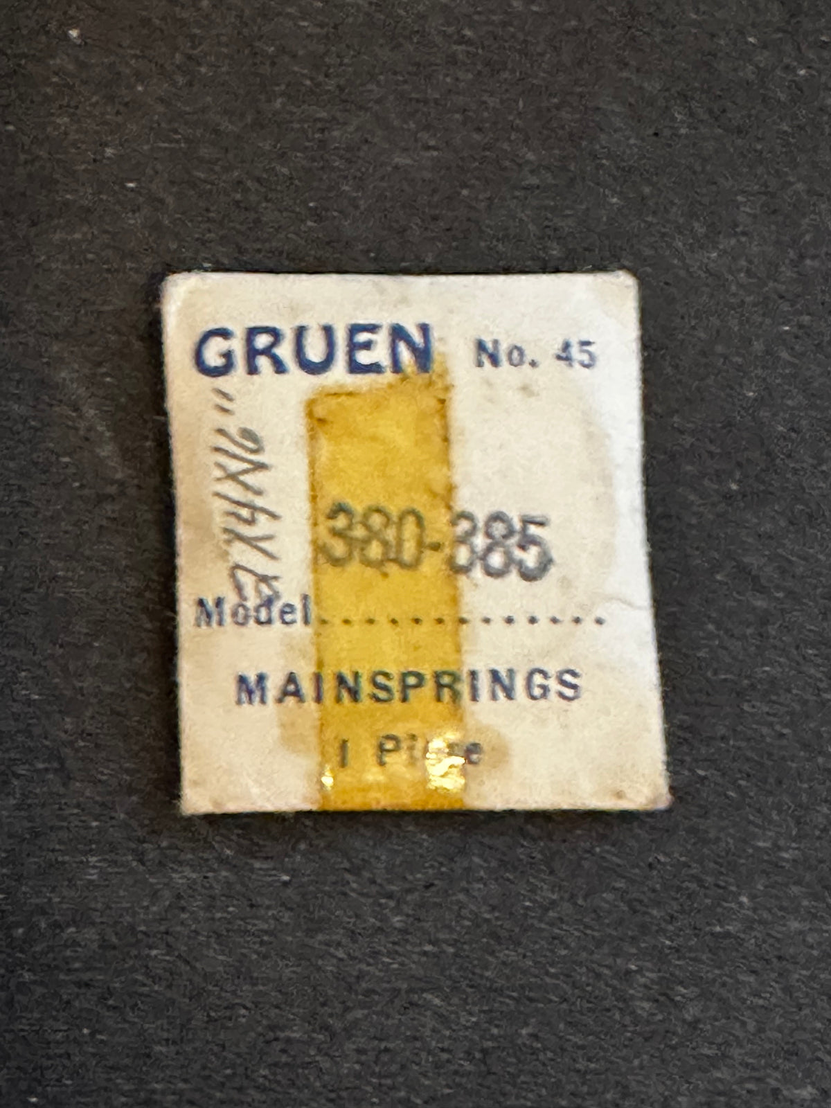 Gruen Factory Mainspring for caliber 380, 381 - Steel