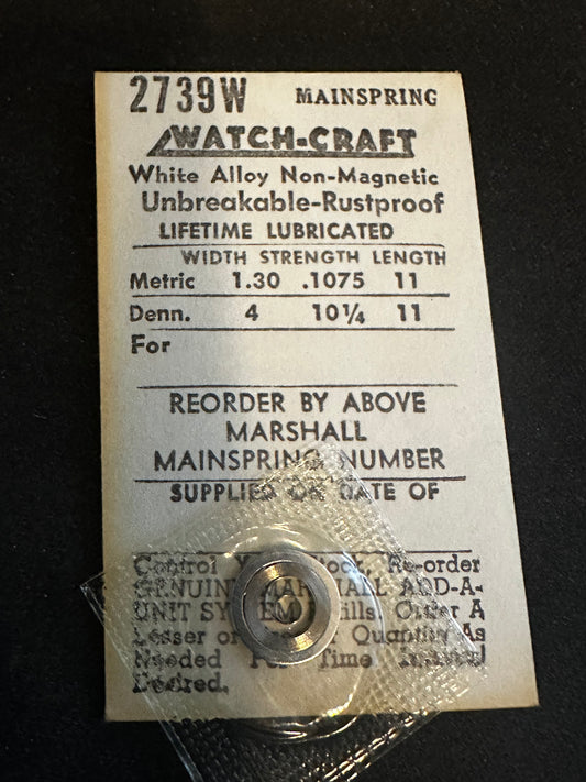 WATCH-CRAFT Mainspring 2739W for ETA 1301, 1302, 1322 - Alloy