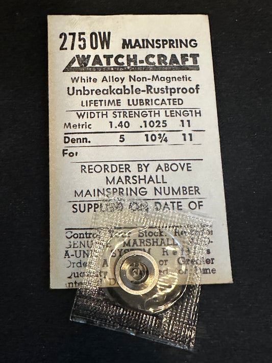 WATCH-CRAFT Mainspring 2750W for Buren caliber 370 - Alloy