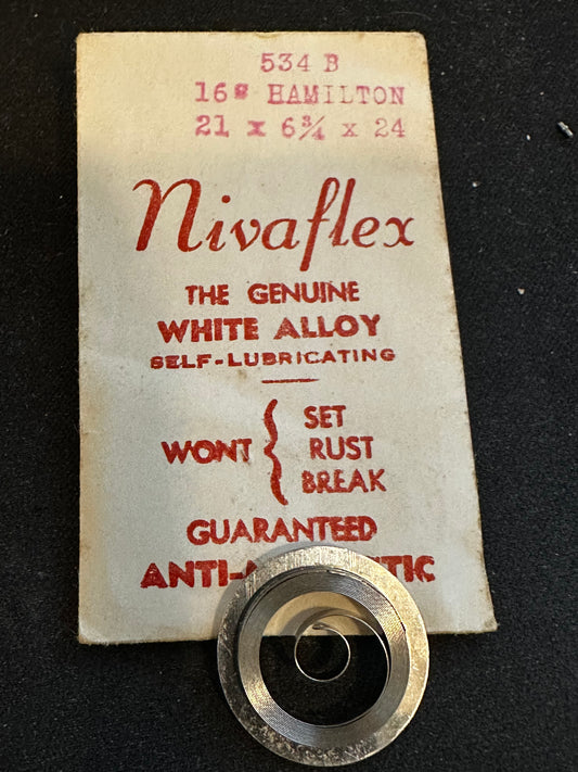 Nivaflex Mainspring for 16s Hamilton No. 534B / 718050 - Alloy