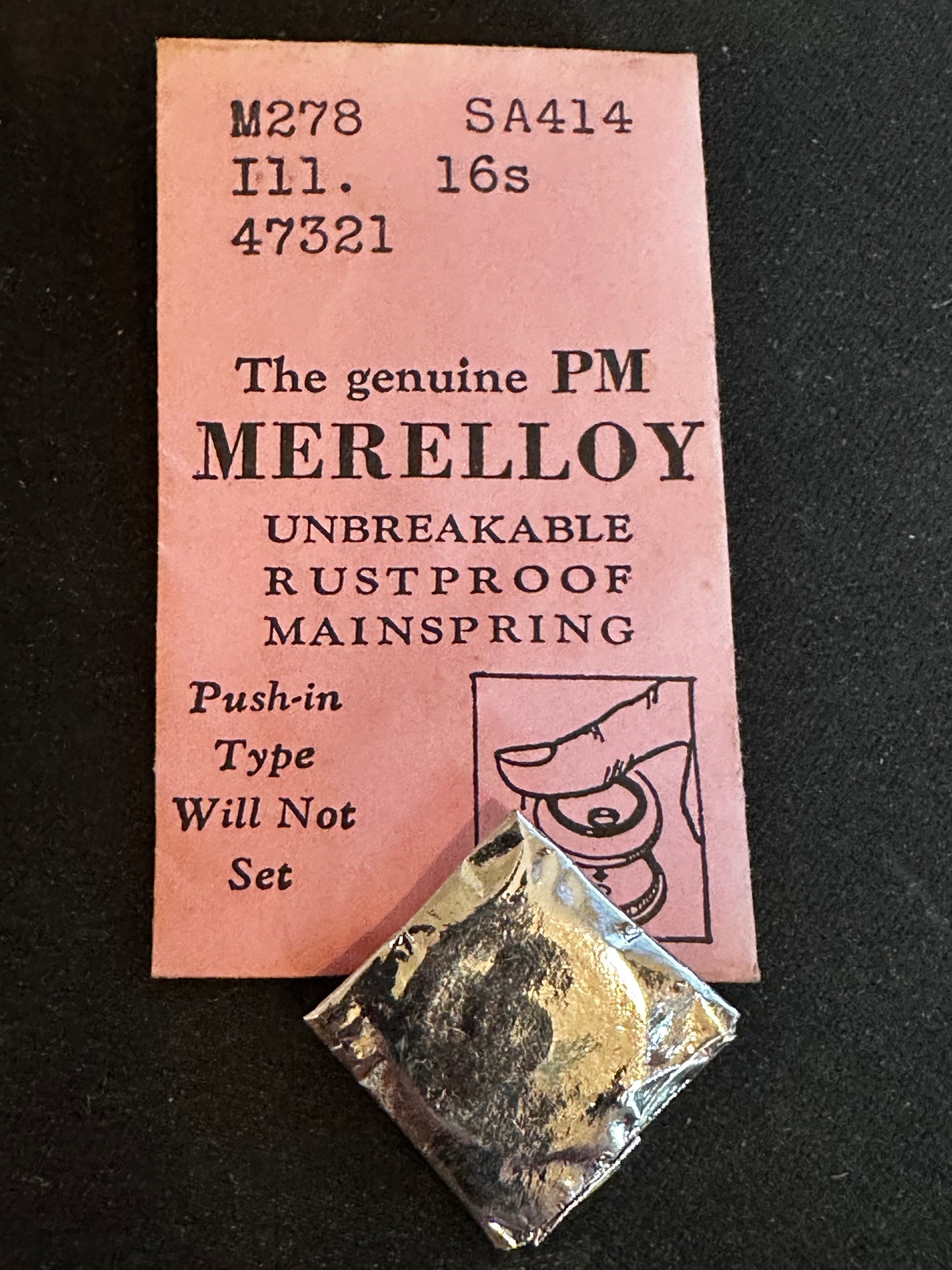 PM Merelloy Mainspring M278 for 16s Illinois 47321 - Alloy