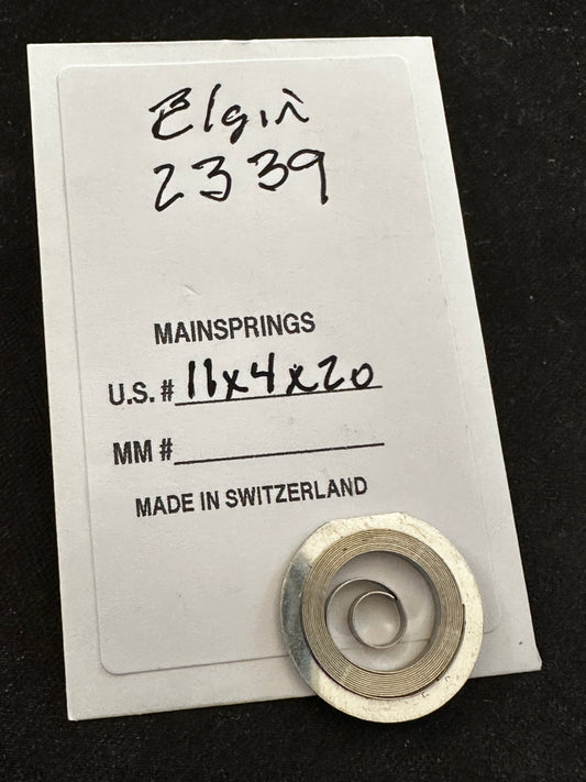 Alloy Mainspring for 12s Elgin Factory No. 2339