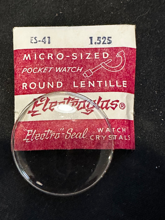 Electro-Seal ES-41 Pocket Watch Crystal 38.7mm (1.525“) - New