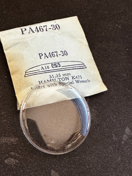 GS PA467-30 Watch Crystal 31.35 mm for HAMILTON Wrist Case K475 - New