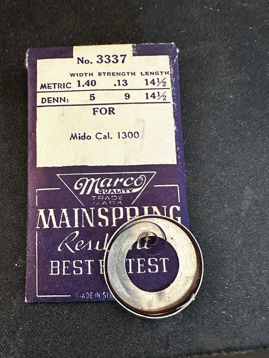 Marco Mainspring #3337 for Mido caliber 1300 - Steel