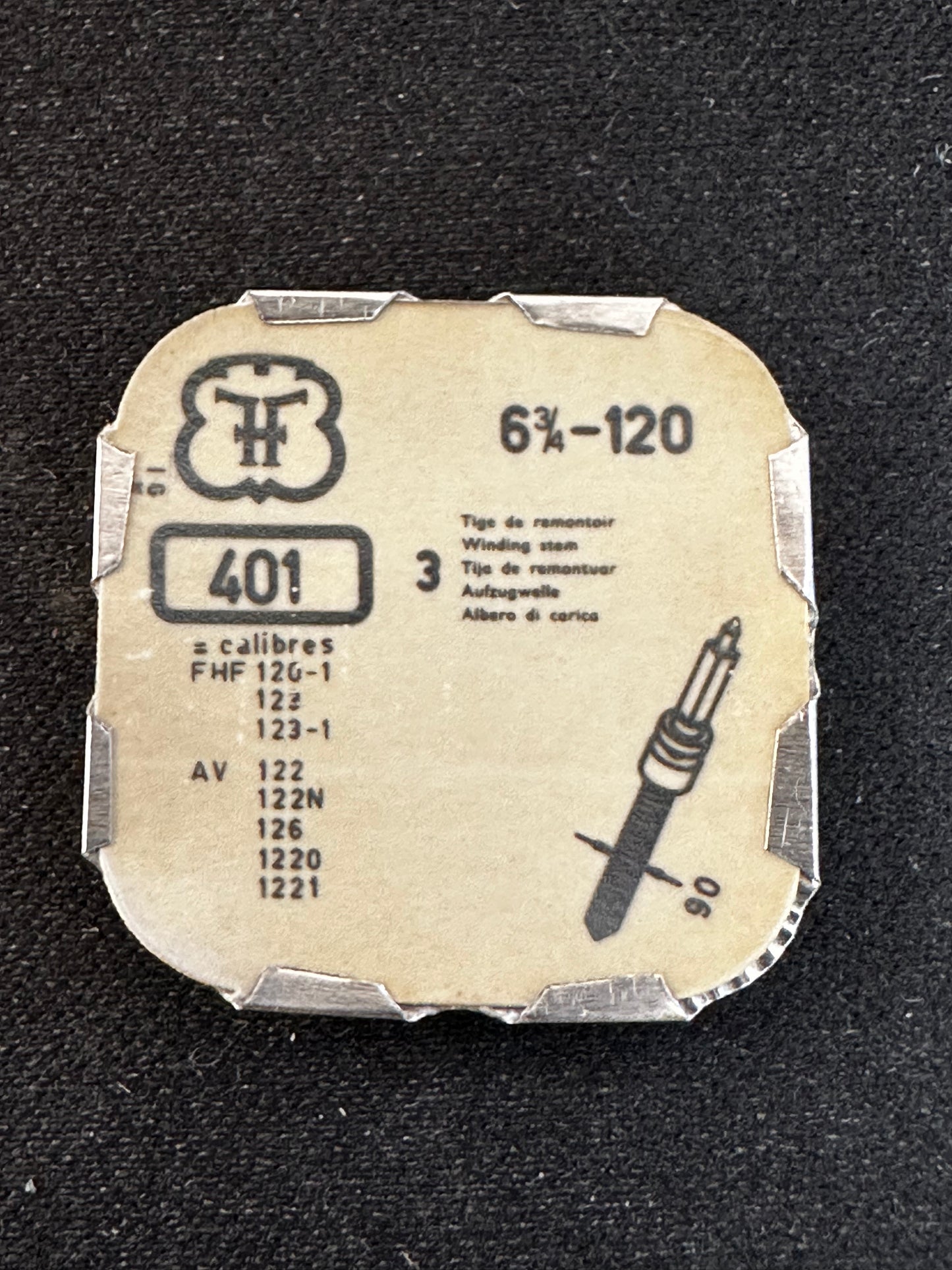 Ebauches SA - Set of 3 stems for Font caliber 120, 123 - new in packaging