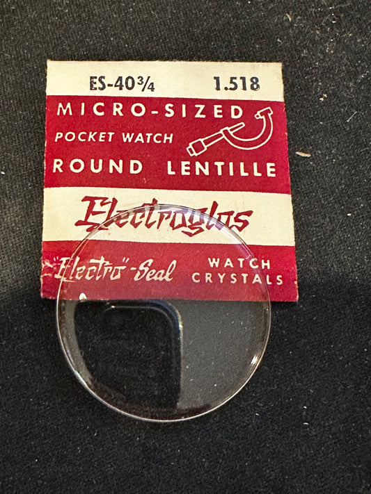Electro-Seal ES-40¾ Pocket Watch Crystal 38.55mm (1.518") - New