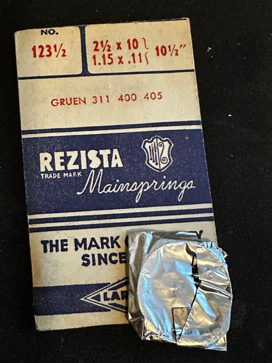 Rezista Mainspring #123½ for Gruen caliber 311, 400, 405 - Steel