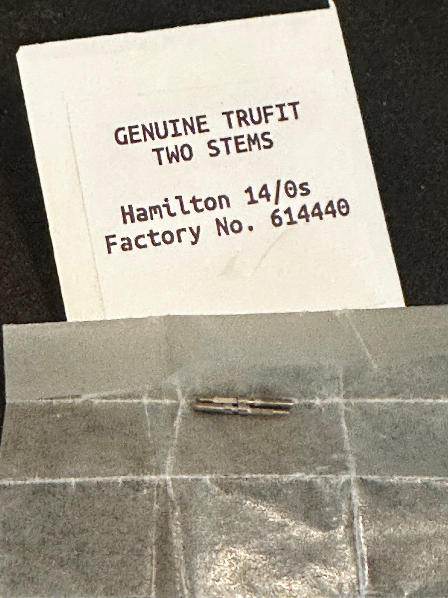 Lot of 2 TRUFIT Stem / Winding Arbors for 14/0s Hamilton No. 614440