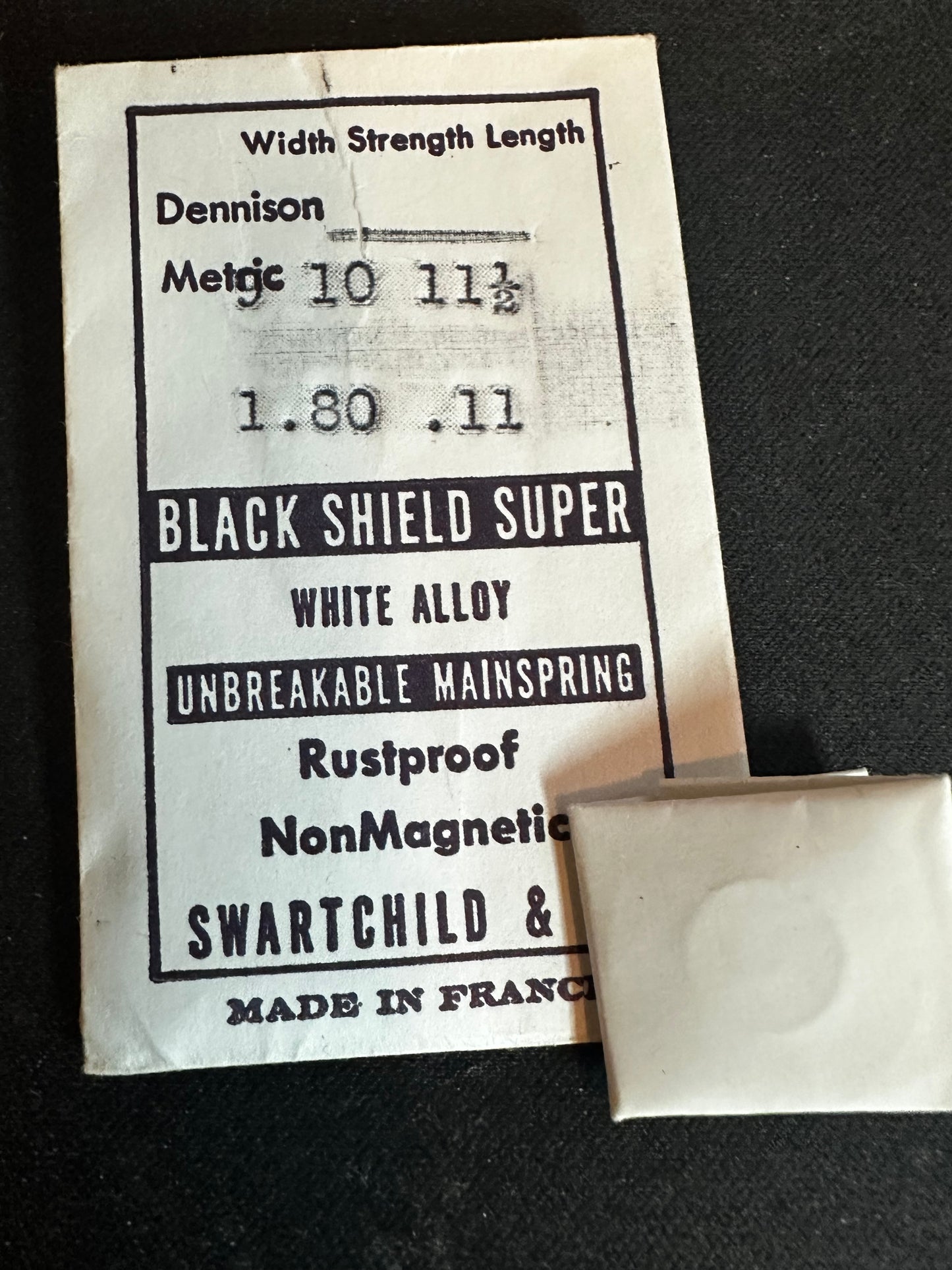 Swartchild Black Shield SUPER Mainspring ETA 1260 - Alloy