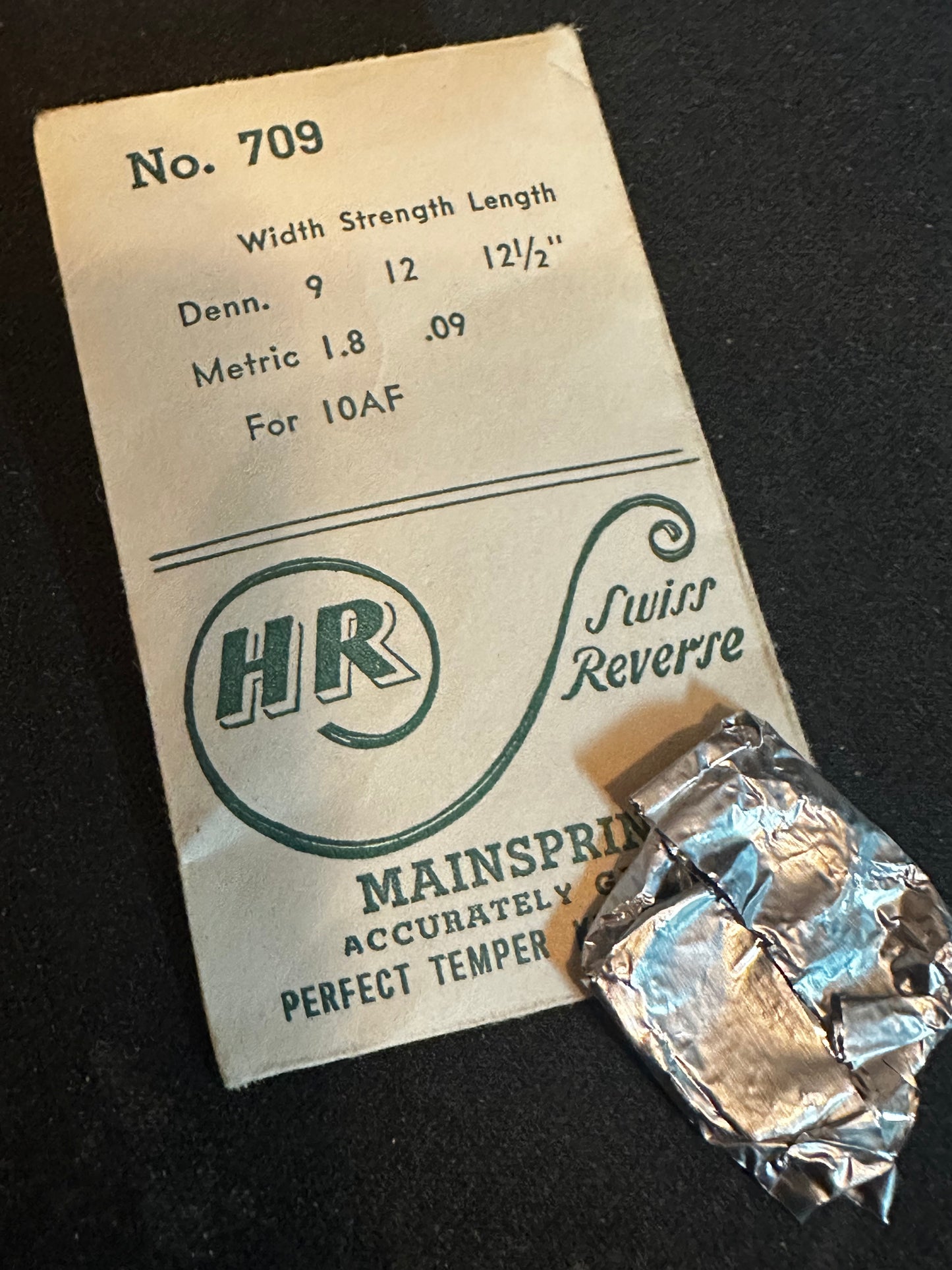 HR Mainspring #709 for Bulova caliber 10AF - Steel