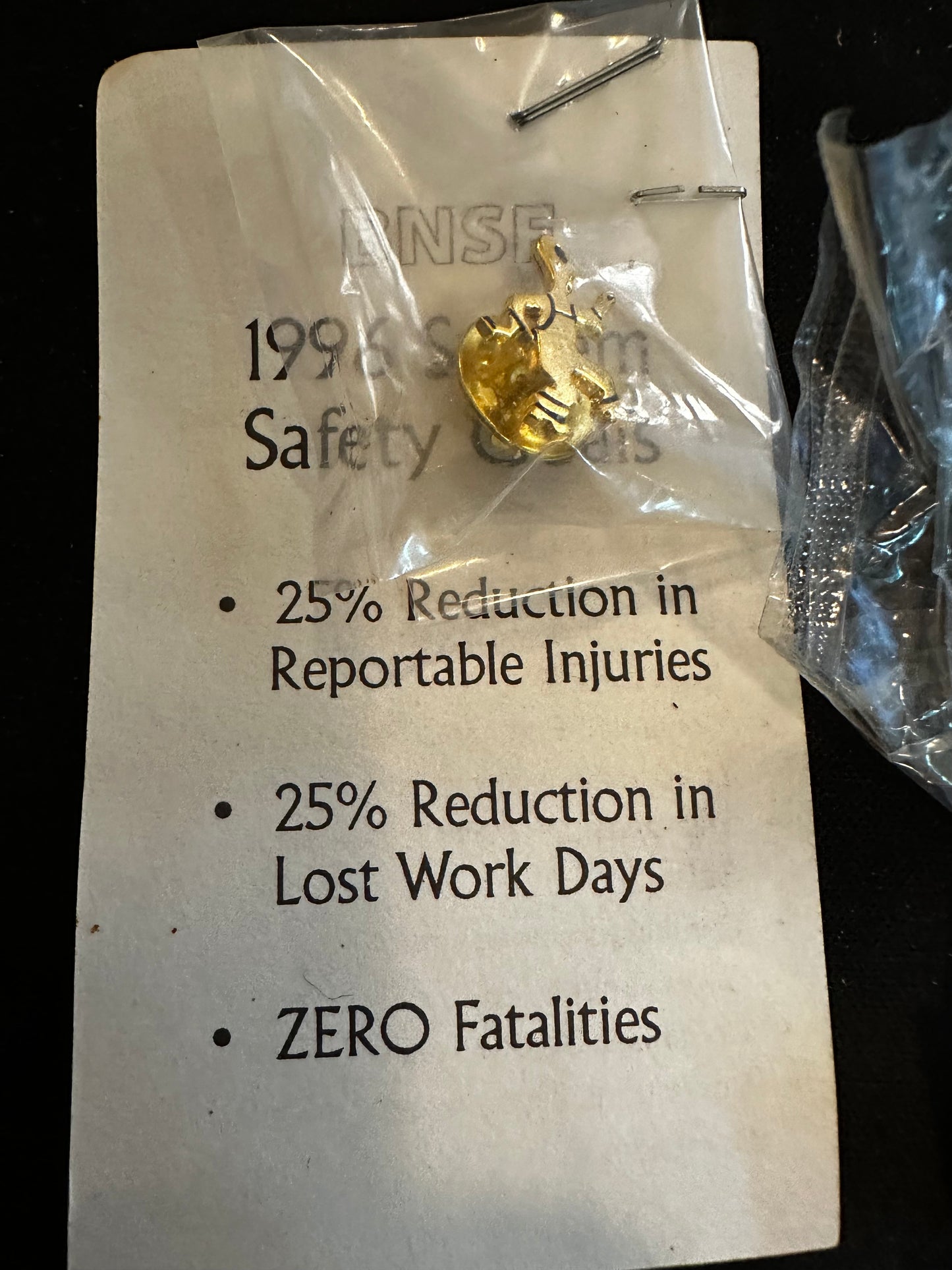 Lot of 8 Burlington Northern & BNSF Safety Award & related RR hat pins