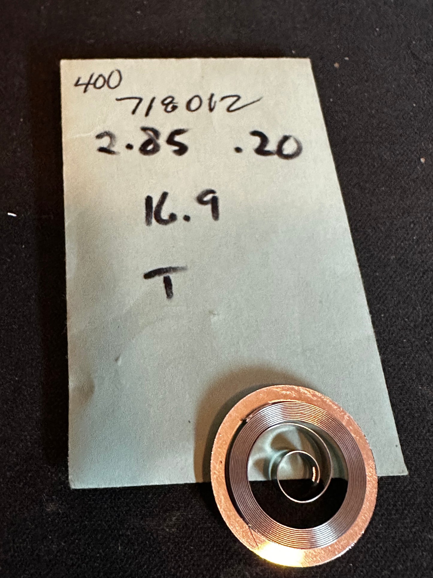 Alloy Mainspring for 18s Hamilton Factory No. 718012