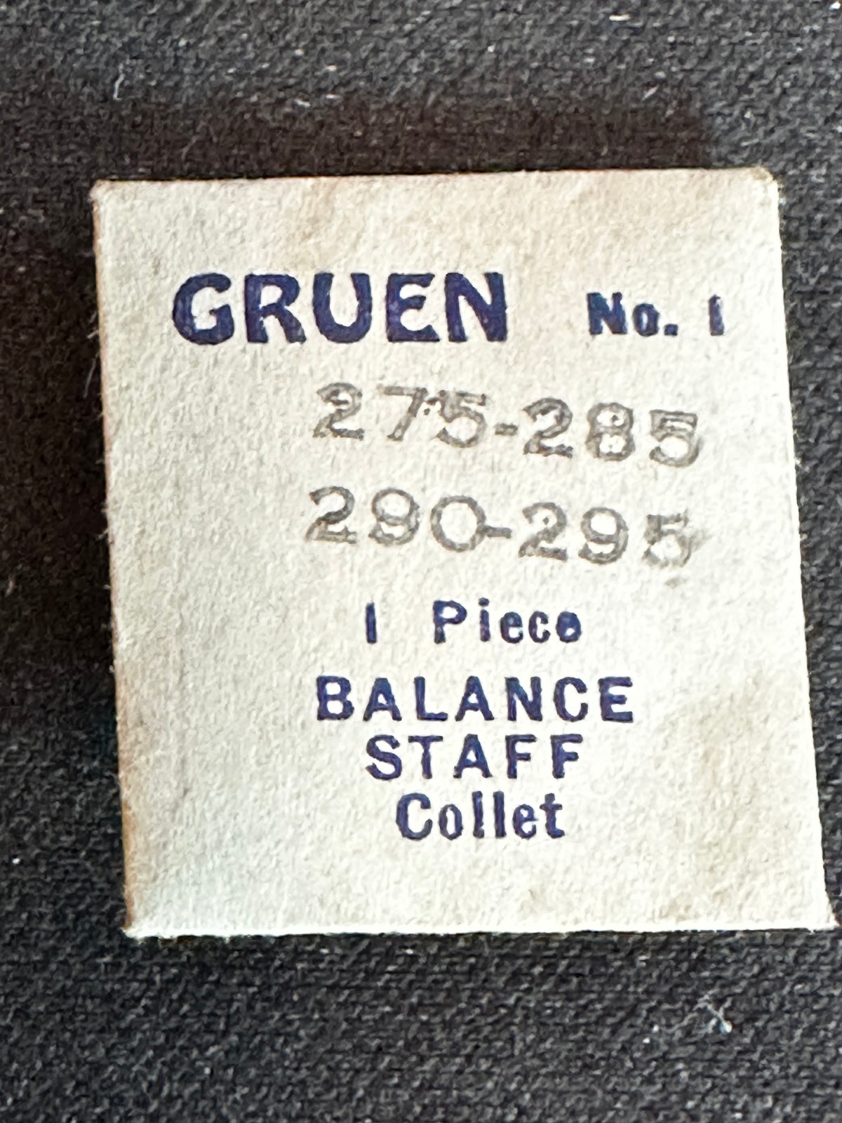 Gruen Factory Balance Staff for caliber 290 - New