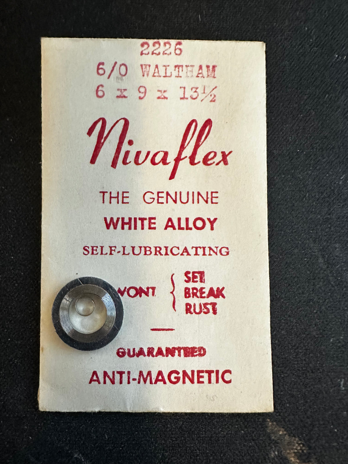 Nivaflex Mainspring for Waltham 6/0s No. 2226 - Alloy
