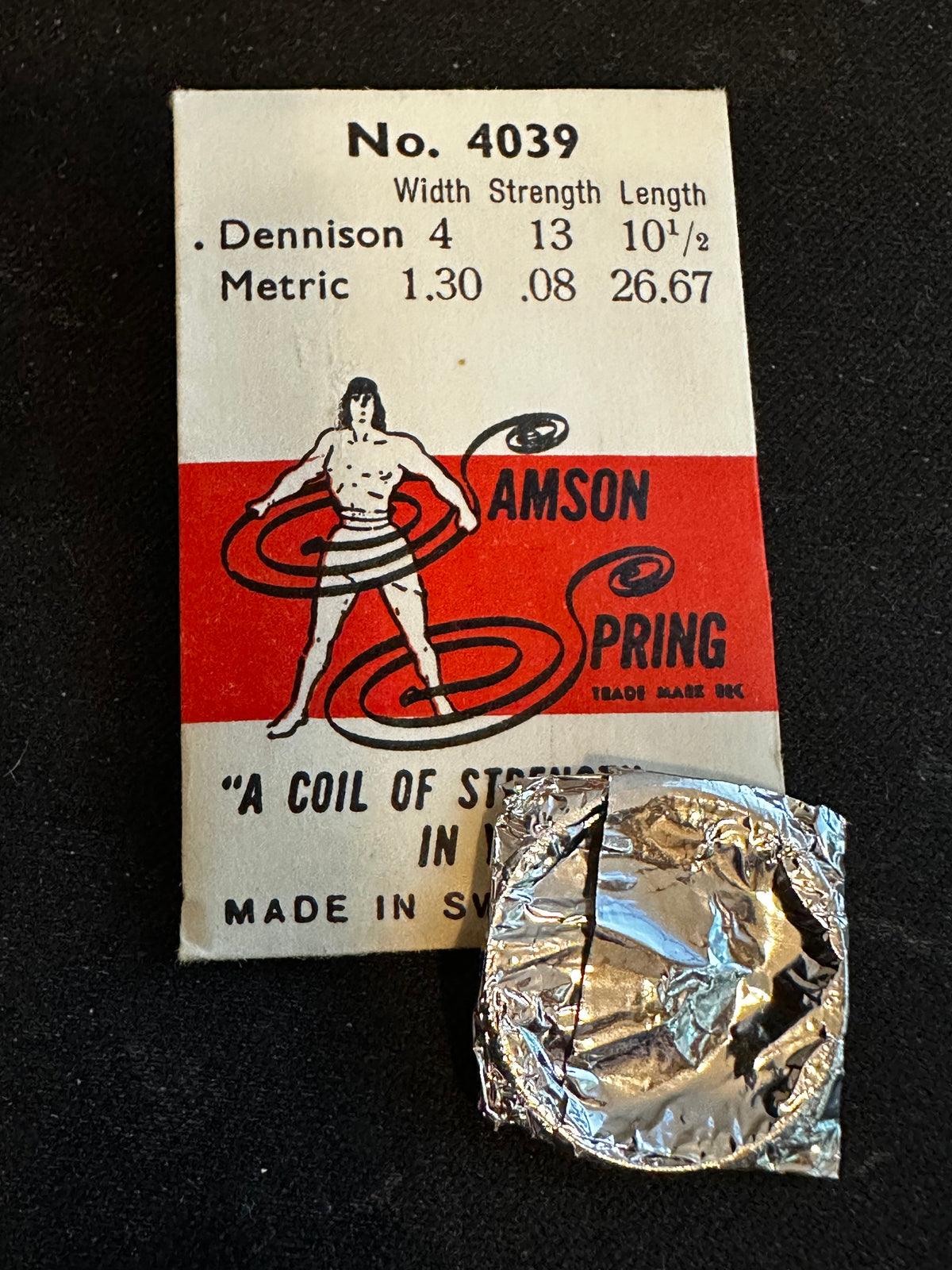 Samson Mainspring No. 4039 for Eterna 616, 1057, ETA 761, 879, 1040, 1201, 1212 - Steel