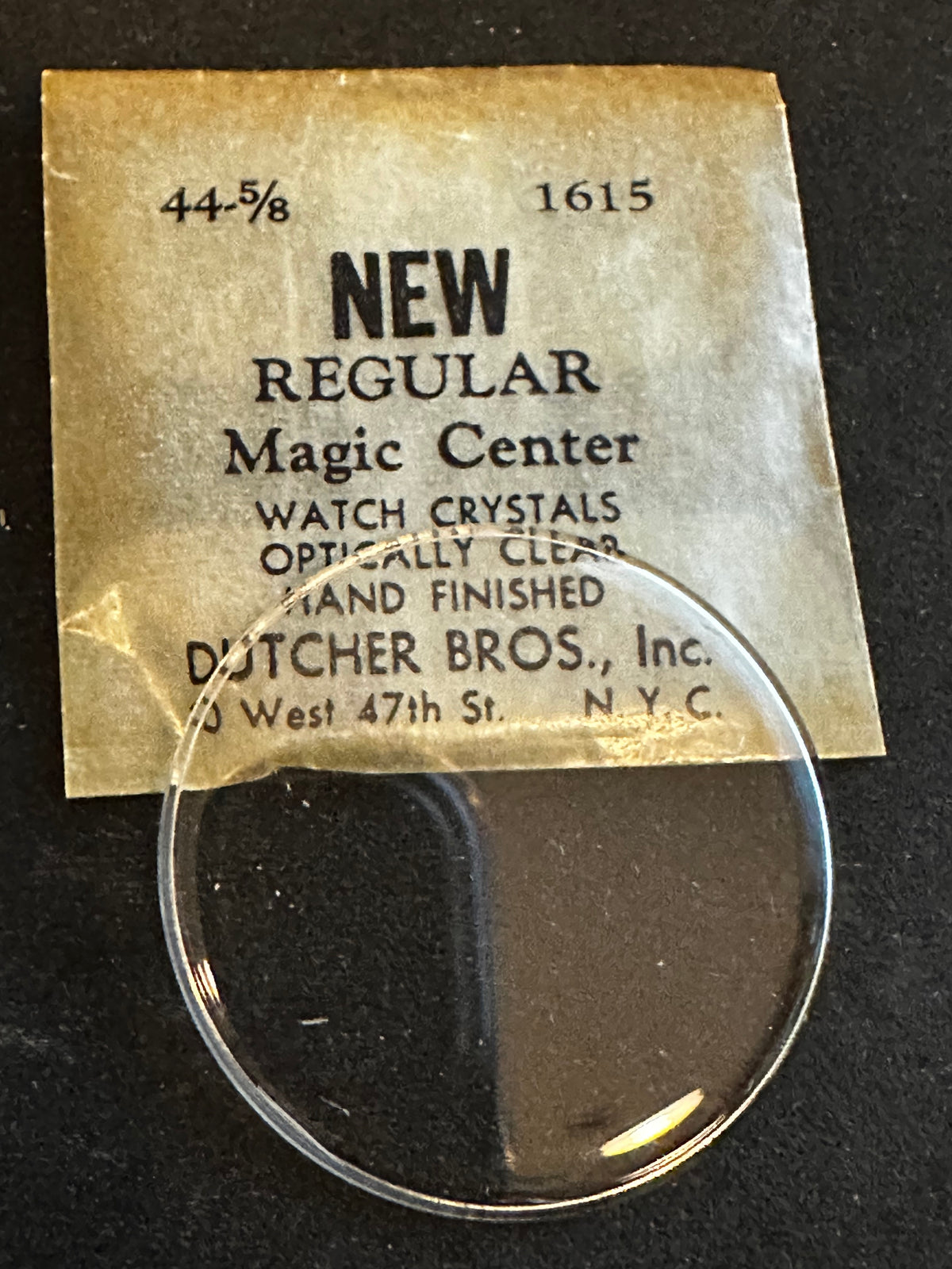 Dutcher Bros 44⅝ Pocket Watch Crystal 41.02mm (1.615") - New