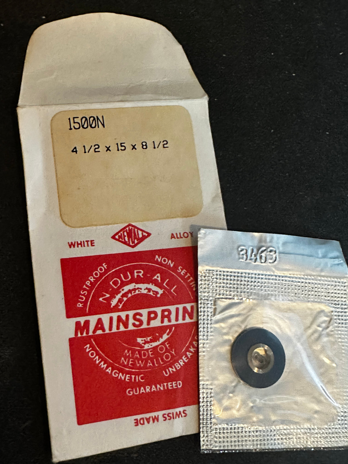 NEWALL Mainspring #1500N for LeCoultre 460, 490, Cort 652, 654, Doxa 50 - Alloy