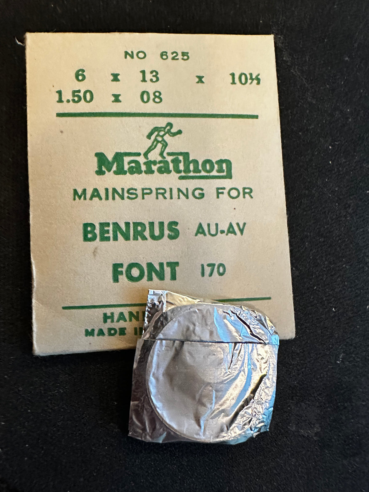 Marathon Mainspring No. 625 for Benrus AU, AV, Font 170 - Steel