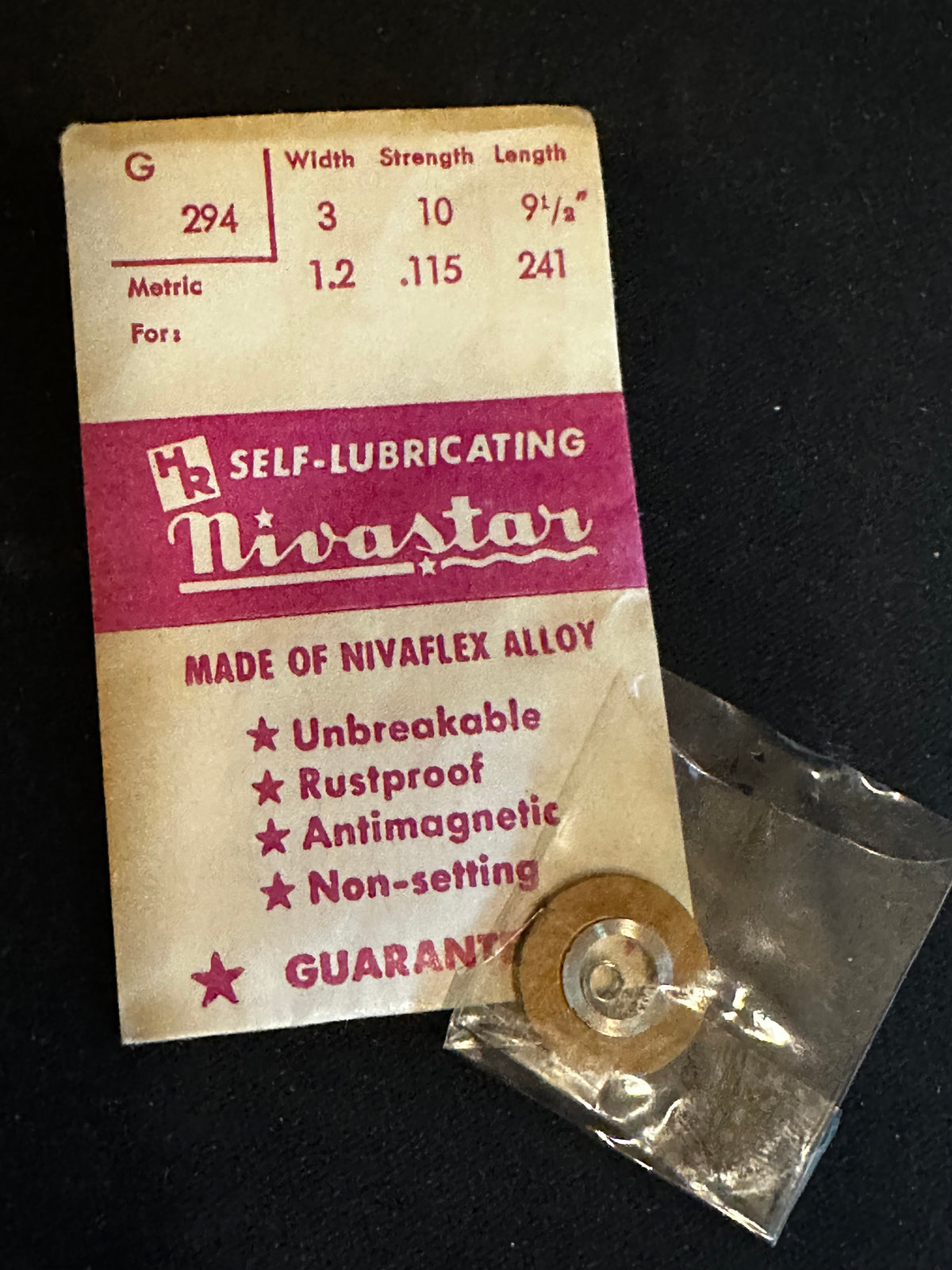 HR Nivastar Mainspring G294 for AS 495, Enicar 90, Freco 90 F, Gruen 335R, 335SS, 430, 431, 435, 440 - Alloy