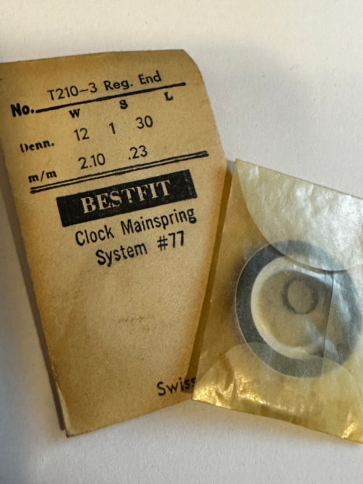 BESTFIT Mainspring for Ebosa ALARM for alarm clock T210-3