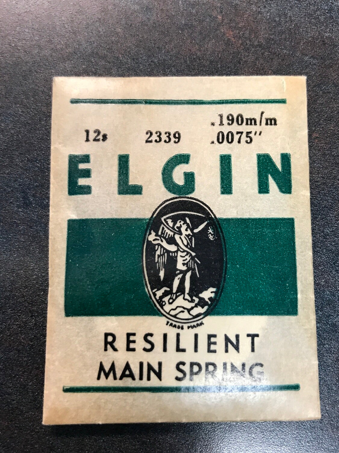 Elgin Factory Mainspring for 12s No. 2339 - Steel